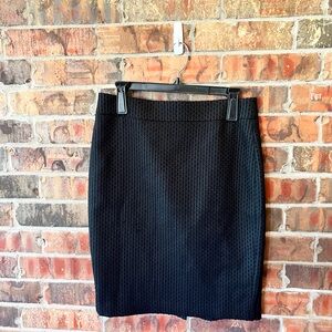 Ann Taylor Factory Black Textured Skirt Size:6 with back zipper Whimsigothic